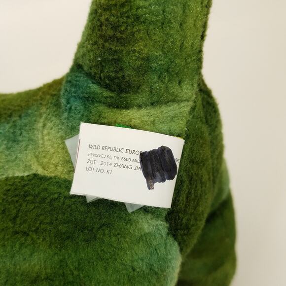 Wild Republic Oviraptor Green Yellow Dinosaur Plush Stuffed Animal Toy 2014 - Picture 9 of 10